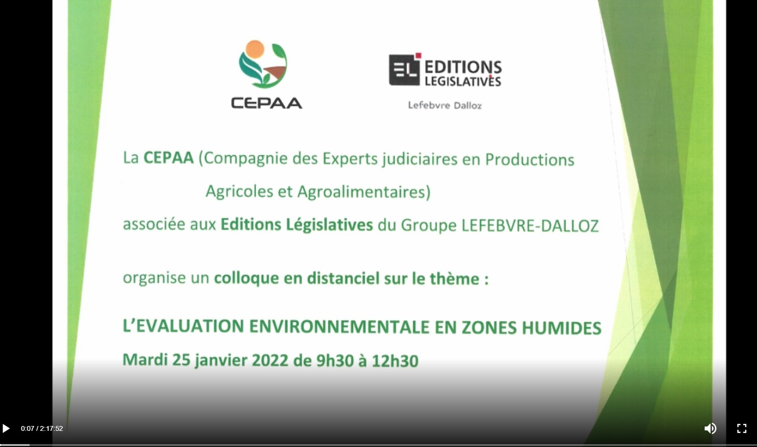 You are currently viewing [Replay du colloque du CEPAA portant sur l’évaluation environnementale en zones humides du mardi 25 janvier]